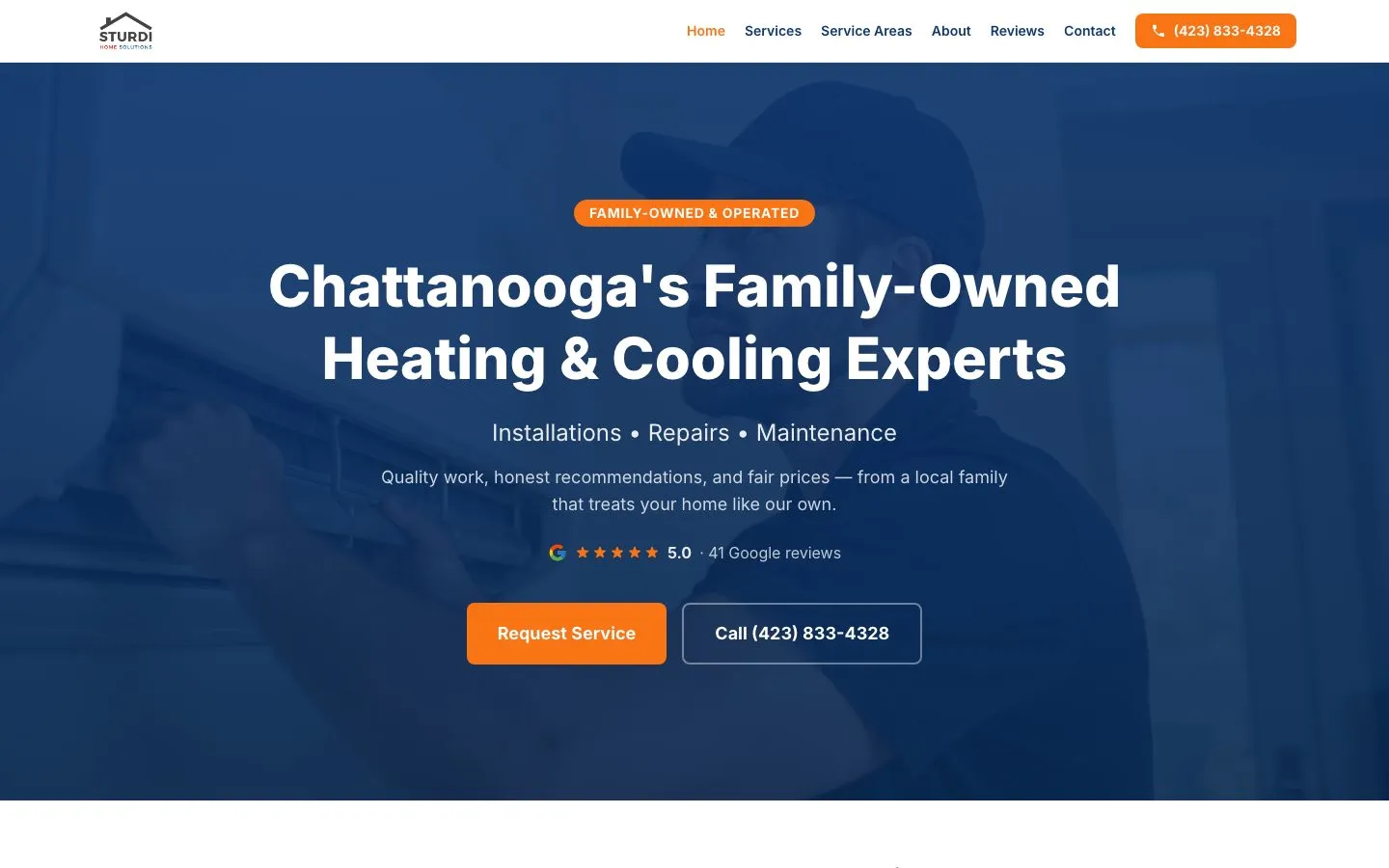 The Sturdi Home Solutions homepage